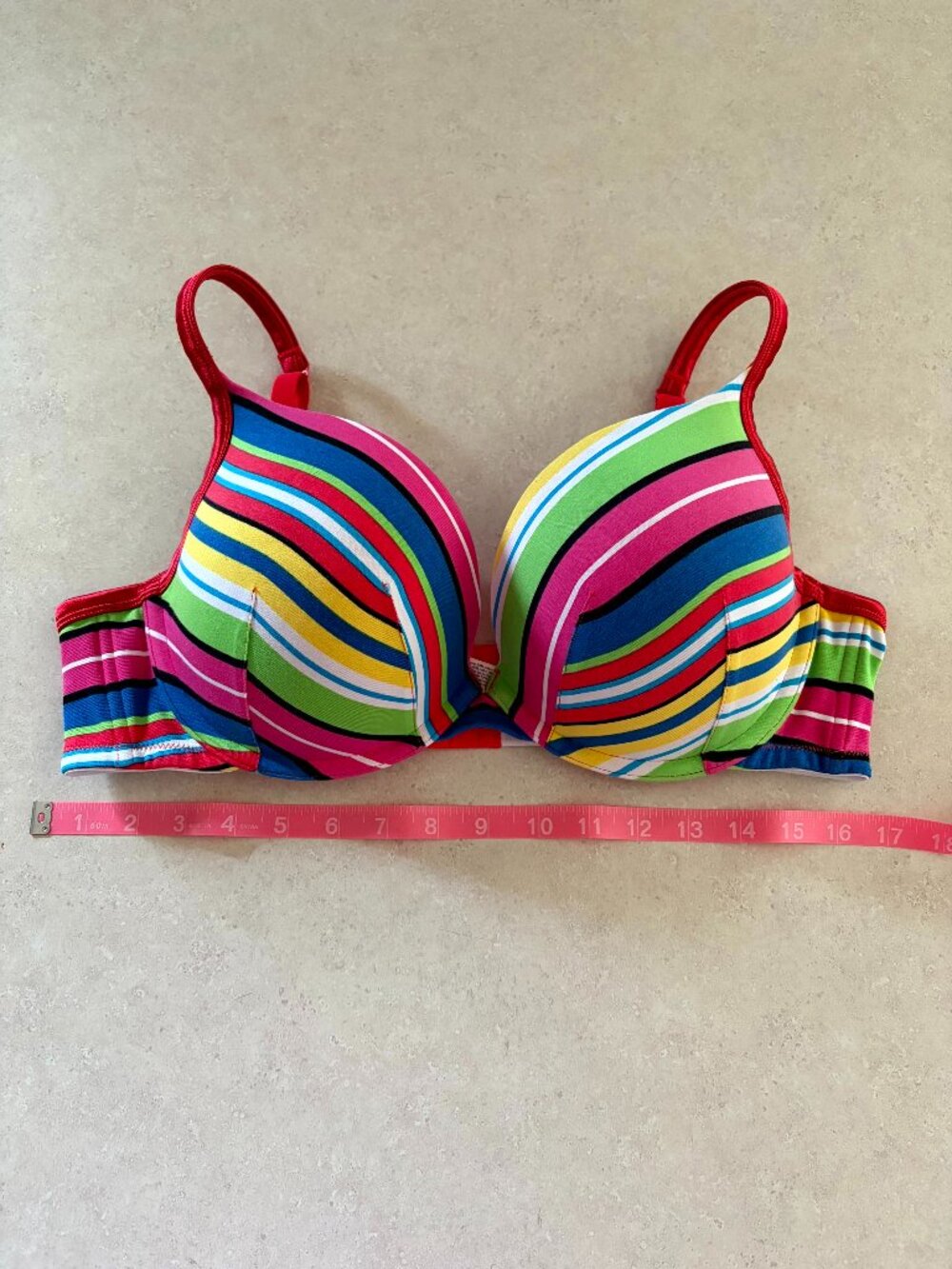 Cacique Lane Bryant women's Bra Padded, Underwire, Push Up Colorful Size 42C